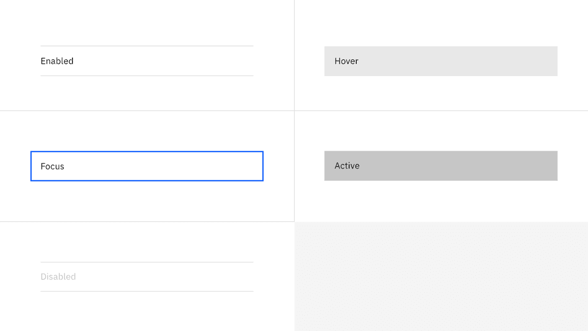 States for contained list item rows